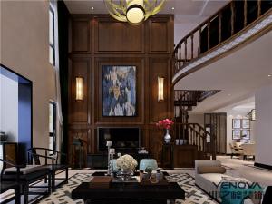 洛陽業(yè)之峰作品 |北航科技園270㎡復(fù)式 |新中式風(fēng)格