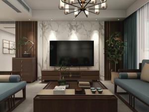 熙園140平米  四室兩廳   客餐廳 主臥中式風格